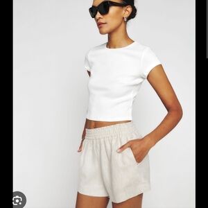 Reformation Mila linen shorts